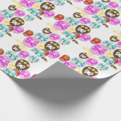 カラフルパターン（の模様が）あるイースター卵 ラッピングペーパー (角)