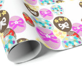 カラフルパターン（の模様が）あるイースター卵 ラッピングペーパー (ロールコーナー)