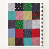 カラフルパターン（の模様が）あるマスヴィンテージパッチワーク ノートブック (裏面)