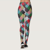 カラフルパターン（の模様が）あるヴィンテージマス レギンス (裏面)
