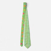 カラフルパターン（の模様が）ある花 ネクタイ (裏面)