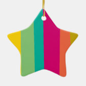 カラフルパターン（の模様が）ある セラミックオーナメント (裏面)