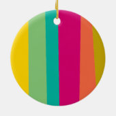 カラフルパターン（の模様が）ある セラミックオーナメント (裏面)