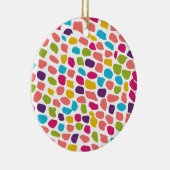 カラフルパターン（の模様が）ある セラミックオーナメント (右)
