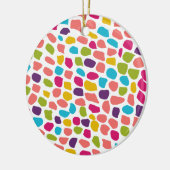 カラフルパターン（の模様が）ある セラミックオーナメント (左)