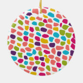 カラフルパターン（の模様が）ある セラミックオーナメント (裏面)
