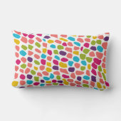 カラフルパターン（の模様が）ある ランバークッション (裏面)