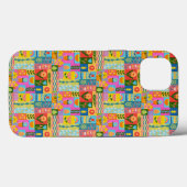 カラフルパッチワーク枠ヴィンテージ Case-Mate iPhoneケース (裏面 (横))