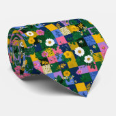 カラフルパッチワーク柄オーダーネクタイ ネクタイ (ロール)