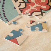 カラフルパッチワーク・タイル・イスラムのモチーフ ジグソーパズル (側面)