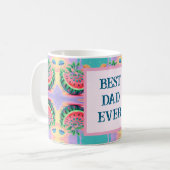 カラフルパパ最高のスイカ コーヒーマグカップ (正面左)