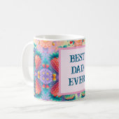 カラフルパパ最高の入りイチゴ コーヒーマグカップ (正面左)