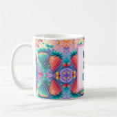 カラフルパパ最高の入りイチゴ コーヒーマグカップ (左)