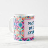 カラフルパパ最高の入りイチゴ コーヒーマグカップ (正面左)