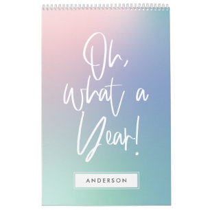 カラフルパモダンステルレインボー写真カレンダー カレンダー