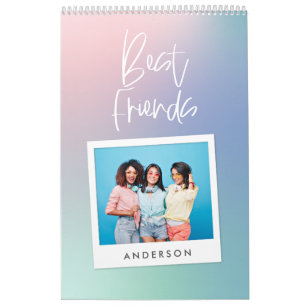 カラフルパモダンステル虹写真カレンダー カレンダー