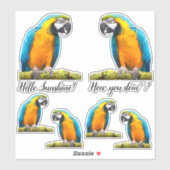 カラフルパロットオンリチェンブランチカスタム シール (シート)