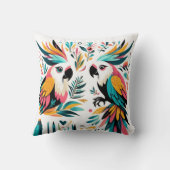 カラフルパロツトロピカルアート クッション (裏面)