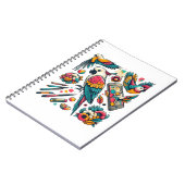 カラフルパロツトロピカルアート ノートブック (左側)