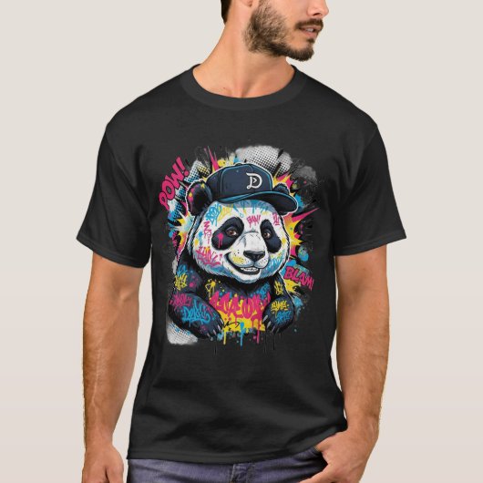 カラフルパンダ Tシャツ (正面)