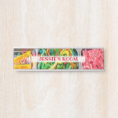 カラフルパーソナライズされたお菓子の部屋 サインプレート (正面)