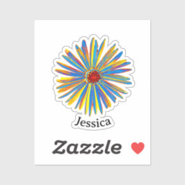 カラフルパーソナライズされたかわいらしモダン切り出し シール