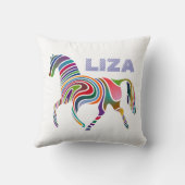 カラフルパーソナライズされたガーリーファンタジー クッション (裏面)