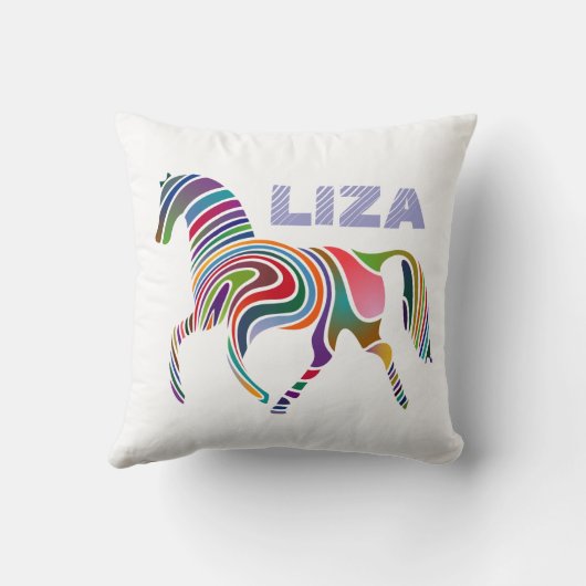 カラフルパーソナライズされたガーリーファンタジー クッション (裏面)