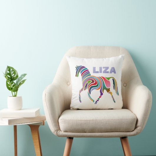カラフルパーソナライズされたガーリーファンタジー クッション (椅子)