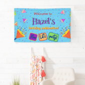 カラフルパーソナライズされたバースバナー 横断幕 (インサイチュ)