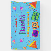 カラフルパーソナライズされたバースバナー 横断幕 (縦)