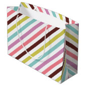 カラフルパーソナライズされたパターン ラージペーパーバッグ (裏面アングル)