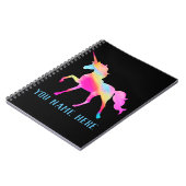 カラフルパーソナライズされたユニコーン ノートブック (左側)