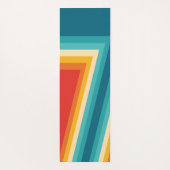 カラフルパーソナライズされたレトロストライプ- 70、80 ヨガマット (裏面)