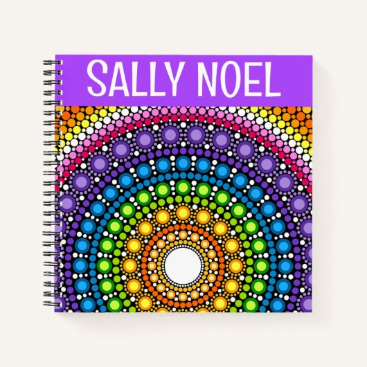 カラフルパーソナライズされた手帳 ノートブック (正面)