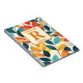 カラフルパーソナライズされた秋葉のカスタム ノートブック (右側)