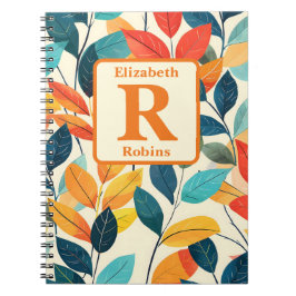 カラフルパーソナライズされた秋葉のカスタム ノートブック