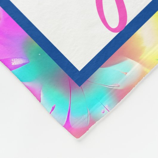 カラフルパーソナライズされた絞り染め フリースブランケット (角)