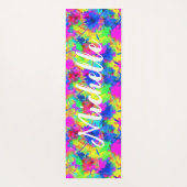 カラフルパーソナライズされた絞り染め ヨガマット (裏面)