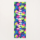 カラフルパーソナライズされた絞り染め ヨガマット (裏面)