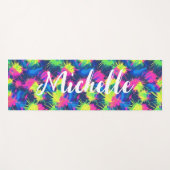 カラフルパーソナライズされた絞り染め ヨガマット (正面(横))