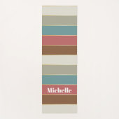 カラフルパーソナライズされた色ストライプ ヨガマット (正面)