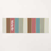 カラフルパーソナライズされた色ストライプ ヨガマット (正面(横))