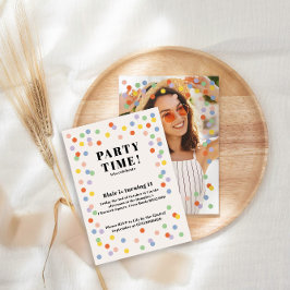 カラフルパーソナライズされた誕生日の招待 招待状