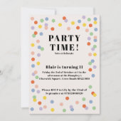 カラフルパーソナライズされた誕生日の招待 招待状 (正面)