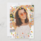 カラフルパーソナライズされた誕生日の招待 招待状 (裏面)