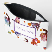 カラフルパーソナライズされた アクセサリーポーチ (見開き)