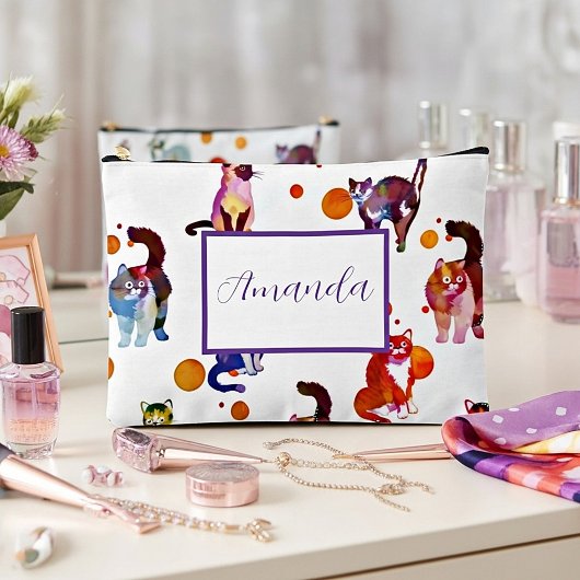 カラフルパーソナライズされた アクセサリーポーチ