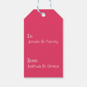 カラフルパーソナライズされた ギフトタグ (裏面)