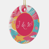 カラフルパーソナライズされた セラミックオーナメント (右)